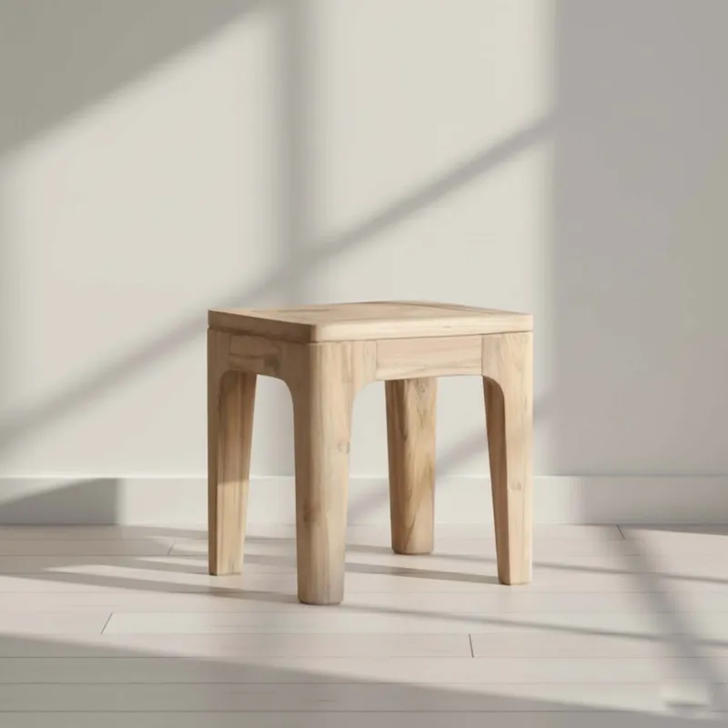 Mesa Auxiliar Madera Natural-beige René Natural en Madera natural - Mesas de living, Uruguay | Divino