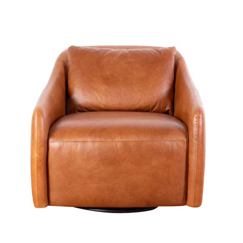 Butaca Giratoria Tela Marron Skylar Castaño en Marrón - Sillones y sofás, Uruguay | Divino, vista 3