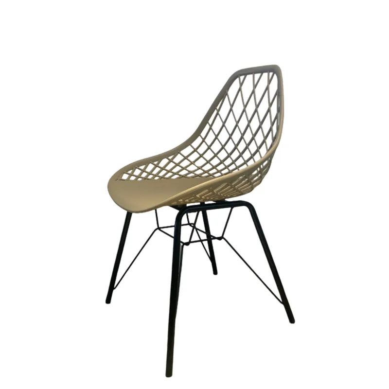SILLA KAILA STEEL - COLOR FENDI en Beige - Sillas, Uruguay | Champagne Home