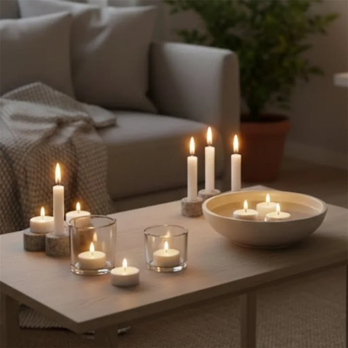 SET 12 VELAS TEALIGHT BLANCO en Blanco - Velas y Portavelas, Uruguay | Decohogar, vista 3