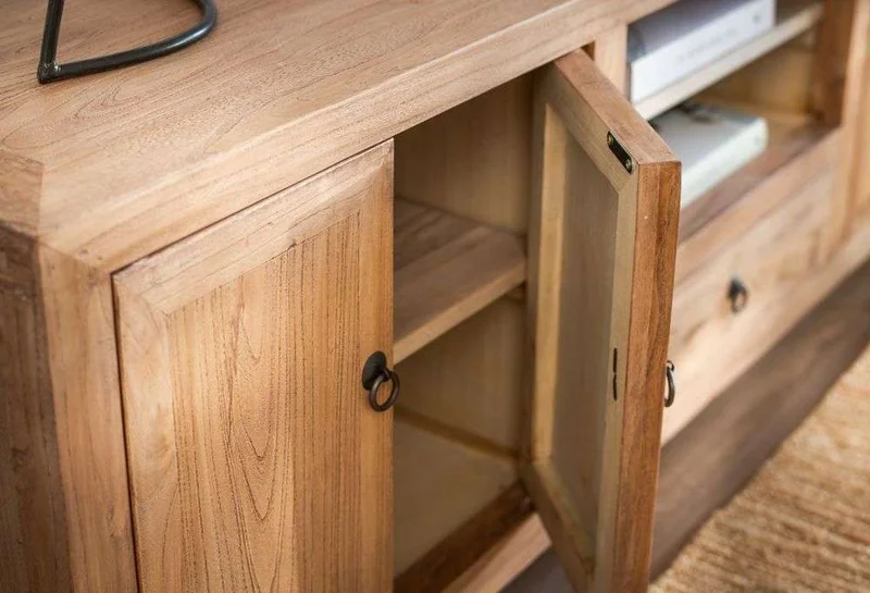 APARADOR BAJO / RACK PARA TV OLMO - 1.75 MTS en Madera natural - Muebles para TV, Uruguay | La Iberica, vista 4