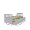 Cama Marinera 1 plaza Pino - Tota 001 - Blanco en Blanco - Dormitorio, Uruguay | Rústico Hogar, vista 3 de 3