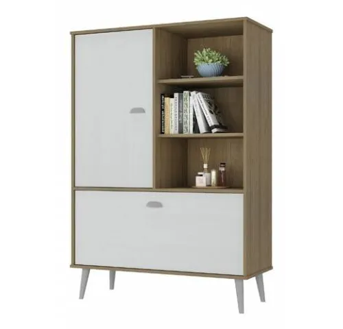 Zapatera 2 Puertas Nogal/Blanco - Respaldos de cama, Uruguay | Que Sal Muebleria