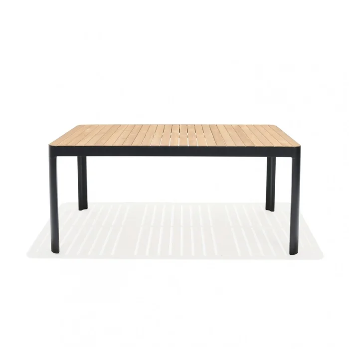 Mesa Aluminio y Teca - Portals 161x95cm en Multicolor - Muebles para el exterior, Uruguay | Rústico Hogar