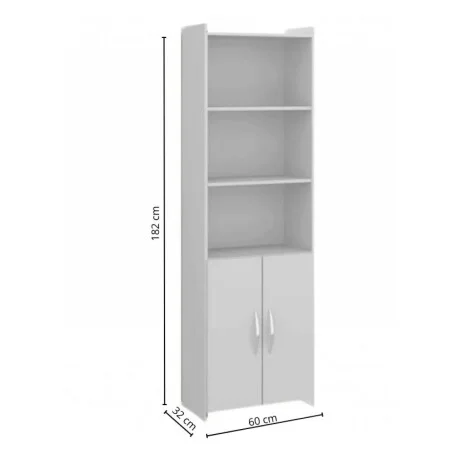 Biblioteca con puertas - Blanco en Blanco - Bibliotecas, Uruguay | La Cueva Muebles, vista 8
