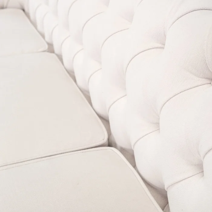 Sofá Chesterfield Soul - Tela Aquaclean - 3 cuerpos - A fabricar en Blanco - Sillones y sofás, Uruguay | Nyr, vista 4