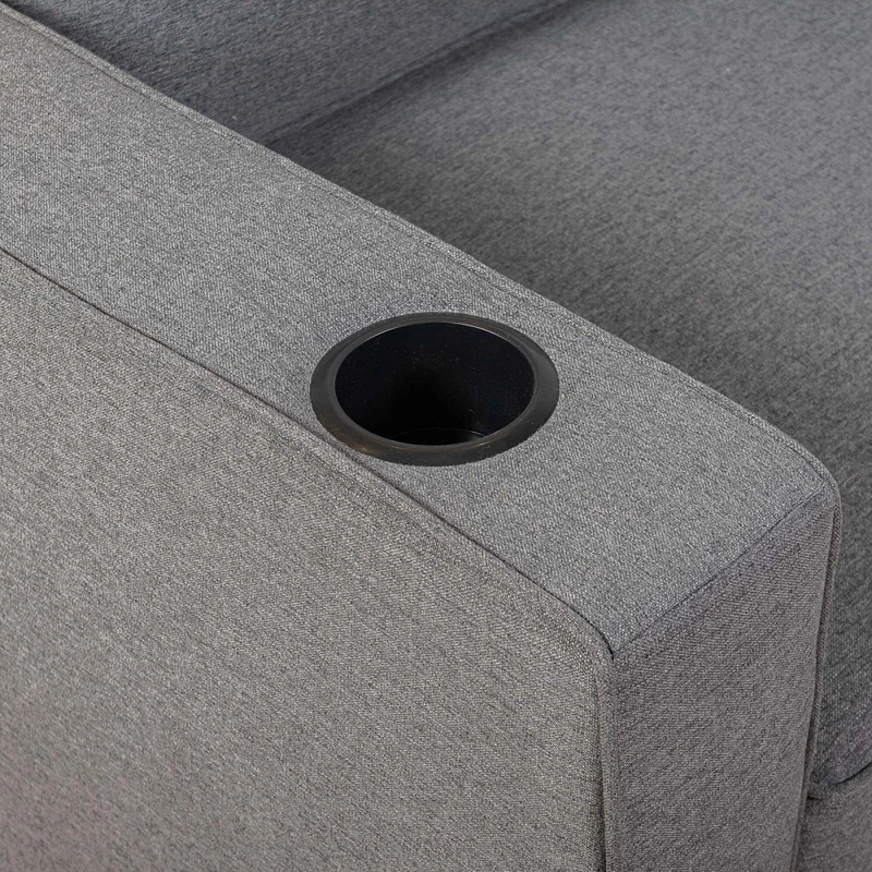Sofá Cama 2 Cuerpos Tela Gris Miley Gris Osc en Gris - Sillones y sofás, Uruguay | Divino, vista 7