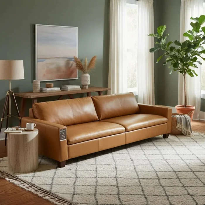 SOFA 100% CUERO - MODELO BLANC - 4 CUERPOS - MARRON en Marrón - Sillones y sofás, Uruguay | Champagne Home, vista 2