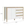Comoda Combinado Madera 2P, 4C Blanco/Miel - Cómodas, Uruguay | Que Sal Muebleria, vista 3 de 5
