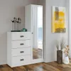Comoda 4 Cajones 1 Puerta Con Espejo Cajonera Dormitorio - Cómodas, Uruguay | Muebles Express, vista 4 de 4