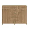 Comoda Cajonera de 8 cajones 2 puertas 1 perchero y 2 estantes internos para Dormitorio o Living - FE - Miel en Marrón - Cómodas, Uruguay | Mulata, vista 5 de 5