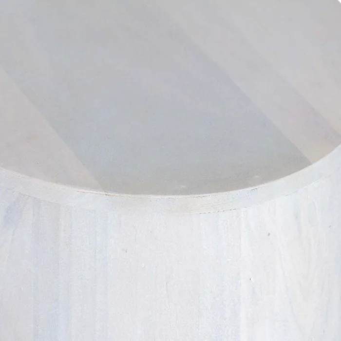 Mesa Auxiliar Madera Blanco Oval en Blanco - Mesas de living, Uruguay | Divino, vista 10