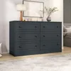 Cómoda 6 Cajones Mdf Gris Americano Plus en Gris - Cómodas, Uruguay | Divino, vista 3 de 3
