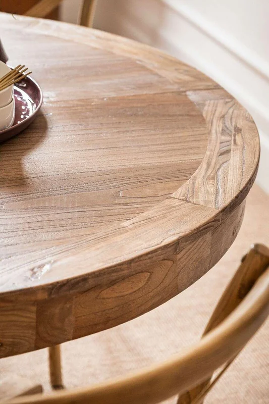 MESA COMEDOR EXTENSIBLE - 1.20 A 1.70 MTS - OLMO en Madera natural - Mesas de comedor, Uruguay | La Iberica, vista 8