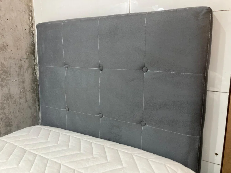 Respaldo Imperial Capitoneado 1 Plaza - Gris Oscuro - Respaldos de cama, Uruguay | Berna home, vista 3
