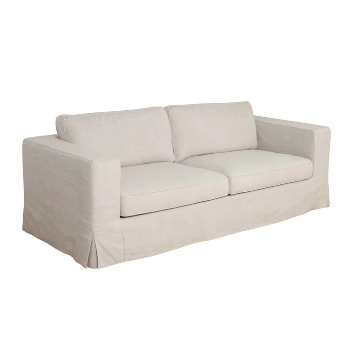 Sofá Con Funda Desmonttable 3 Cuerpos Tela-y-madera Natural-beige Charlie Natural en Madera natural - Sillones y sofás, Uruguay | Divino, vista 3