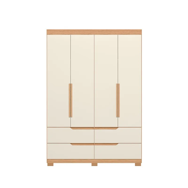 Ropero 4 puertas 4 cajones - Doble - Beage en Beige - Roperos y placares, Uruguay | Rústico Hogar