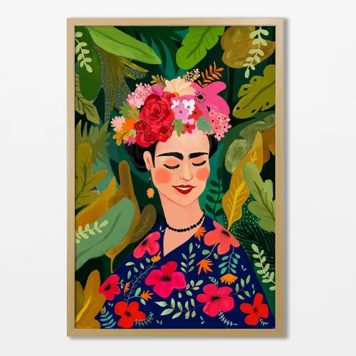 Frida Khalo ilustrada en Multicolor - Láminas, Uruguay | La Cuadrería