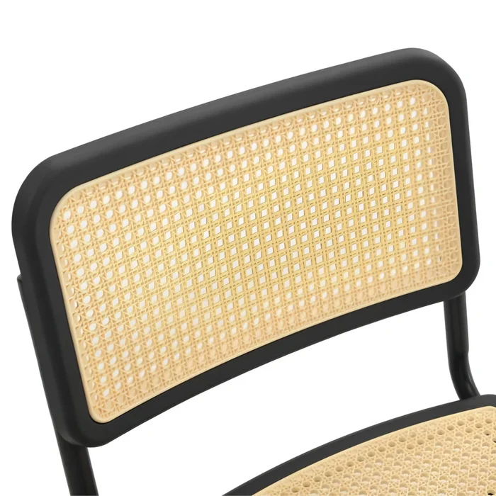 Silla De Escritorio Oficina Simil Rattan - Negro en Negro - Sillas de escritorio, Uruguay | Ecowood, vista 4