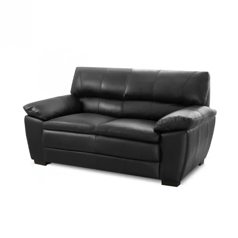 Sillón 100% Cuero - 2 Cuerpos Promax - Negro en Negro - Sillones y sofás, Uruguay | Ecowood