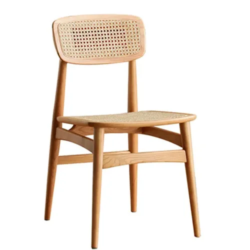 Silla Kira Madera de Caucho/Rattan Natural - Sillas, Uruguay | Berna home
