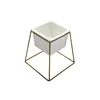MACETA CERAMICA CUAD. 11x11x16CM BLANCO/DORADO en Blanco - Macetas, Uruguay | Koz, vista 1 de 4