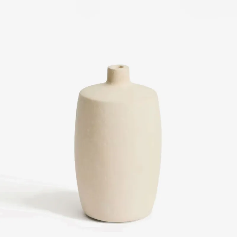 Jarrón de papel maché Mireni beige Ø 26 cm en Beige - Jarrones, Uruguay | Kavehome