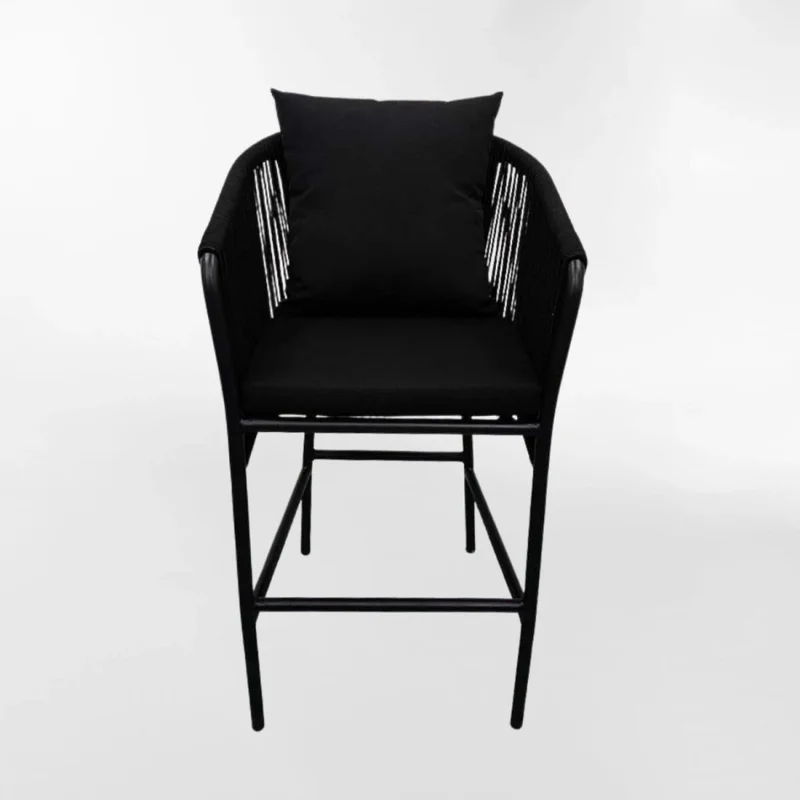 BANQUETA DE EXTERIOR LUKA NEGRO en Negro - Butacas, banquetas y puffs, Uruguay | Viasono, vista 3