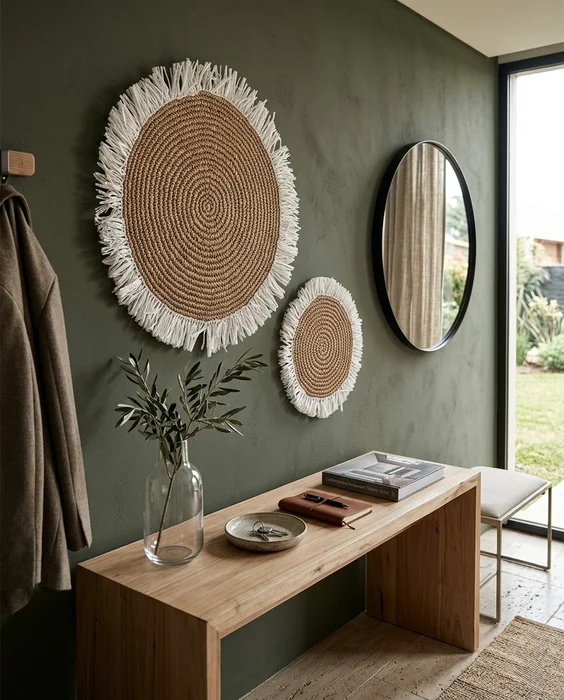 Individual / Aplique Alelí Blanco y Natural en Blanco - Decoración de pared, Uruguay | Indrana, vista 5