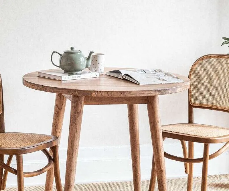 MESA COMEDOR NORDICA - OLMO NATURAL - 0.90 MTS en Madera natural - Mesas de comedor, Uruguay | La Iberica