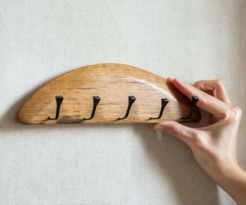 CUELGA LLAVES DE ROBLE CLARO 5 CLAVOS en Madera natural - Percheros y colgadores, Uruguay | La Iberica