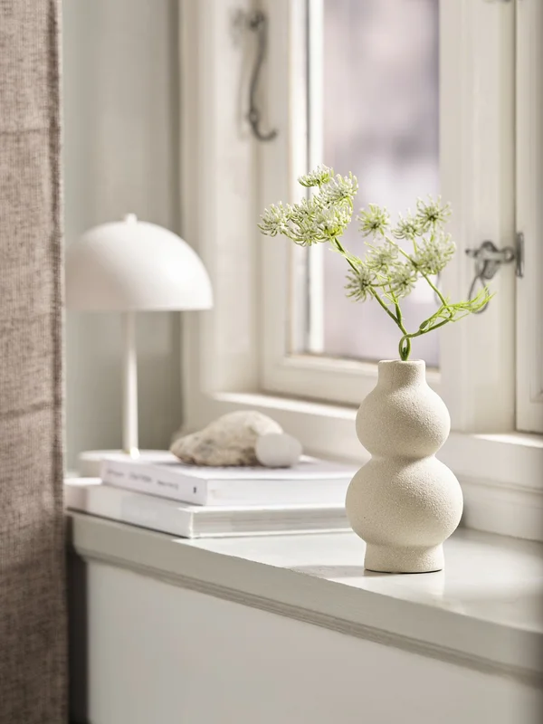 Jarrón REGNVALD Ø8xA16cm blanco en Blanco - Jarrones, Uruguay | JYSK, vista 3