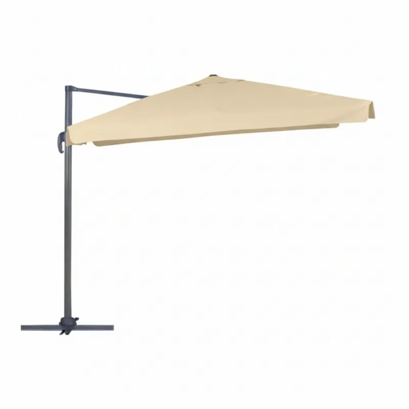 Sombrilla Lateral 3x3m Giro 360 - Premium en Beige - Muebles para el exterior, Uruguay | Rústico Hogar