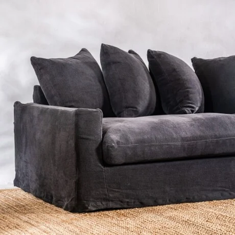 Sillón Ossira 3 Cuerpos Negro en Gris - Sillones y sofás, Uruguay | Aihaus, vista 2