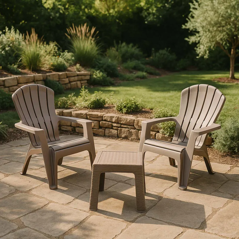 Set Terraza Polipropileno Marron Cassis en Beige - Muebles para el exterior, Uruguay | Divino