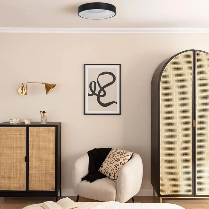Plafon LED Redondo Philadelphia 17W 30cm Negro en Negro - Lámparas colgantes, Uruguay | Serlux, vista 3