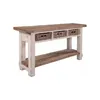 Consola - Mesa De Arrimo - Living Pino Natural-beige Am10 Nat/bco en Multicolor - Mesas de living, Uruguay | Divino, vista 2 de 4