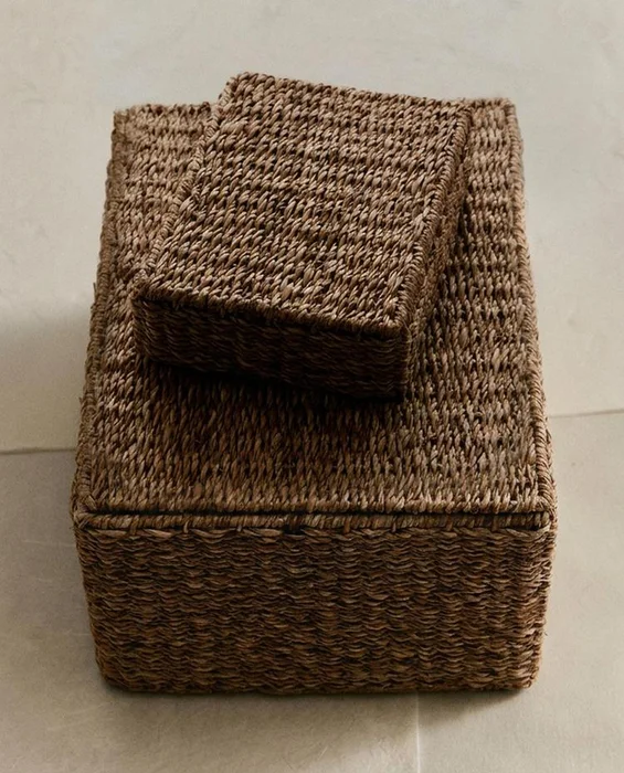 CESTA SEAGRASS TAPA - Canastos, Uruguay | Zara Home