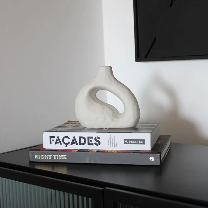 Jarrón de cerámica Alisio en Blanco - Decoración, Uruguay | Buho Store