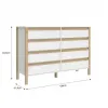Comoda Combinado Madera 8 Cajones Blanco/Miel - Cómodas, Uruguay | Que Sal Muebleria, vista 3 de 4