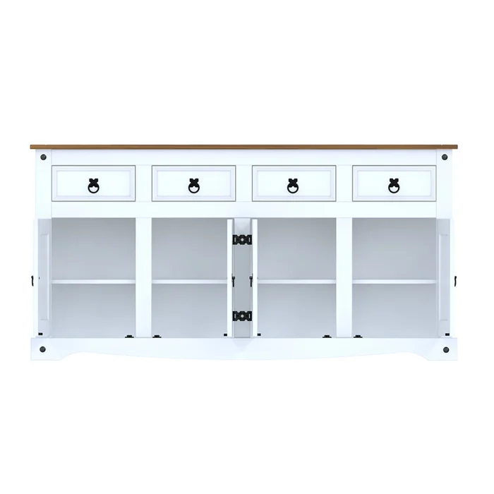 Aparador 4P 4C Línea Naturale - Blanco/Roble en Multicolor - Aparadores y recibidores, Uruguay | La Cueva Muebles, vista 3