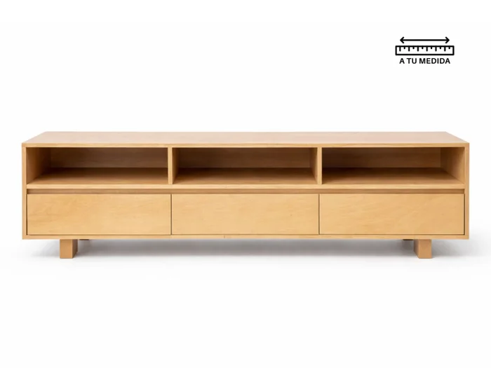 Rack AMBAY 1.60m en Madera natural - Muebles para TV, Uruguay | Finkel, vista 2