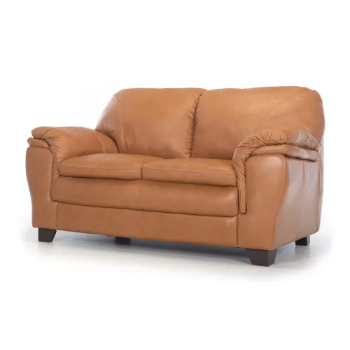 Sofá Arezzo - Cuero Básico - 2 cuerpos - Camel en Beige - Sillones y sofás, Uruguay | NYR