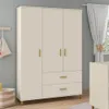 ROPERO RETRO MILKA OFF WHITE ACETINADO 8728 - Roperos y placares, Uruguay | Rosas Hermanos, vista 2 de 4