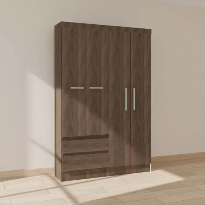 Ropero Viena 4 Puertas Malbec Mdp en Marrón - Roperos y placares, Uruguay | Albanés, vista 3