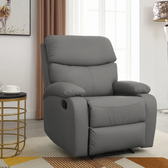 Butaca Sofa Living 1 Cuerpo Reclinable Manual Premium Grafito en Gris - Butacas, banquetas y puffs, Uruguay | Muebles Express, vista 2