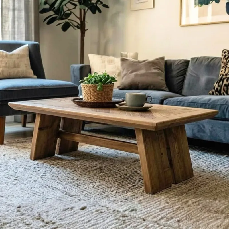 Mesa de living Linea Rimini en Madera natural - Mesas de living, Uruguay | La Cueva Muebles