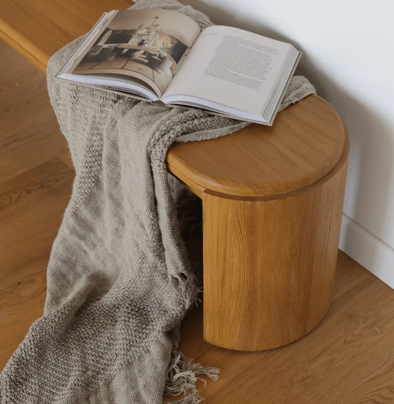 THROW RUSTICO 130X170 BLANCO VINTAGE en Gris - Textiles, Uruguay | Masinfinito Casa