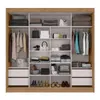 Ropero Seúl Premium – 2 Puertas Corredizas 100% MDF Freijó/Off White en Off-white - Roperos y placares, Uruguay | Mulata, vista 9 de 11