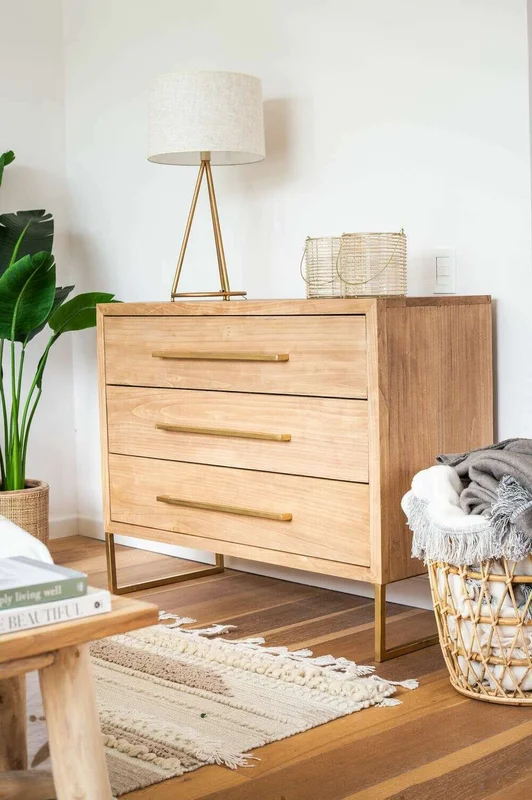 COMODA SUR - ALAMO Y HIERRO ORO VIEJO en Madera natural - Bibliotecas, Uruguay | La Iberica, vista 9